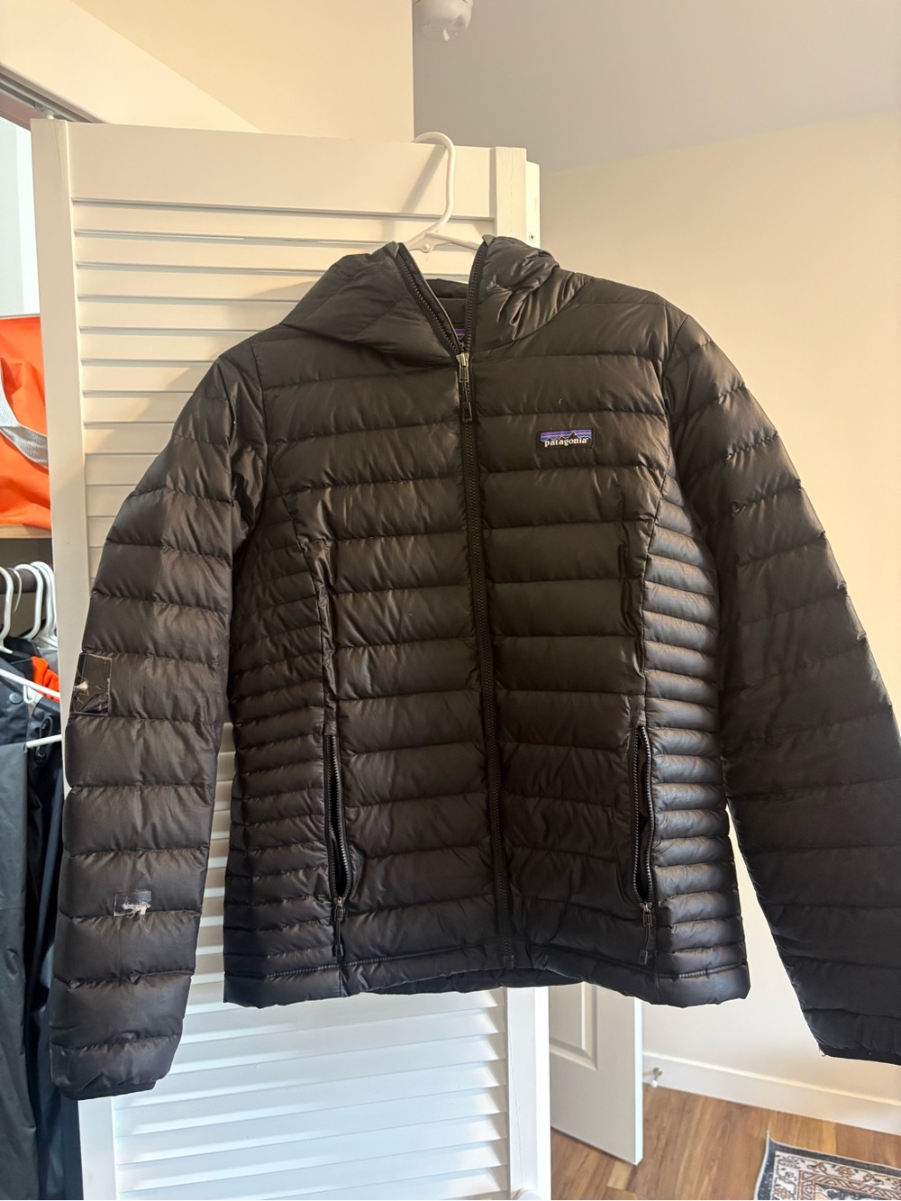 Patagonia Women’s Black Quilted Hooded Puffer Jacket